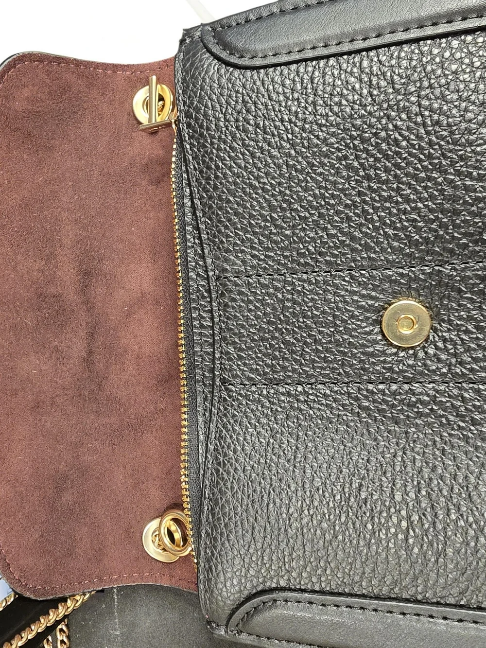 Coach Georgie Crossbody Bag with Rivets Black Leather GUC